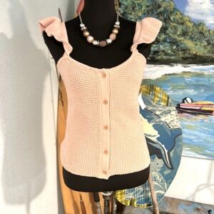 Coco & Jaimeson Knit Flutter Tank Top
